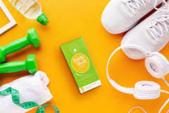 Body Mint Sport bottle close-up emphasizes label and dosage for daily use