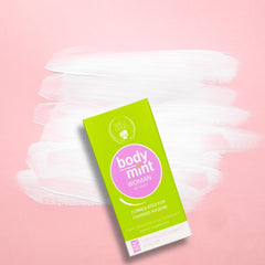 Body Mint Woman daily-use tablets illustrated for convenient, aluminum-free freshness.