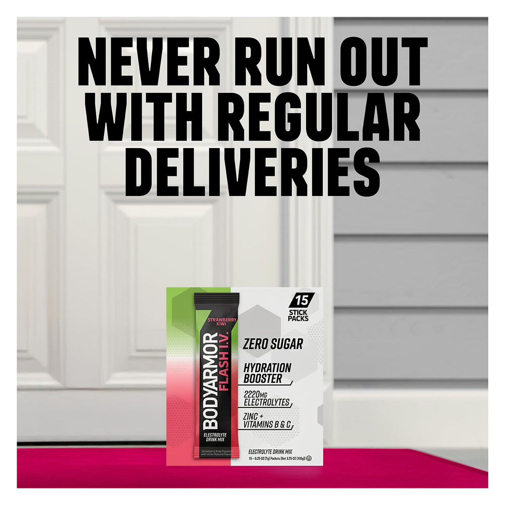 BODYARMOR Flash I.V. Dragonfruit Berry ingredients highlight coconut water powder.