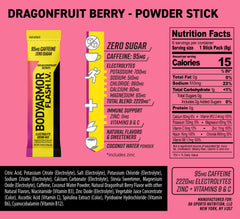 BODYARMOR Flash I.V. Dragonfruit Berry stick dissolving in water for quick hydration.