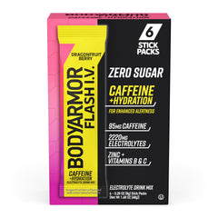 BODYARMOR Flash I.V. Dragonfruit Berry stick for on the go hydration.