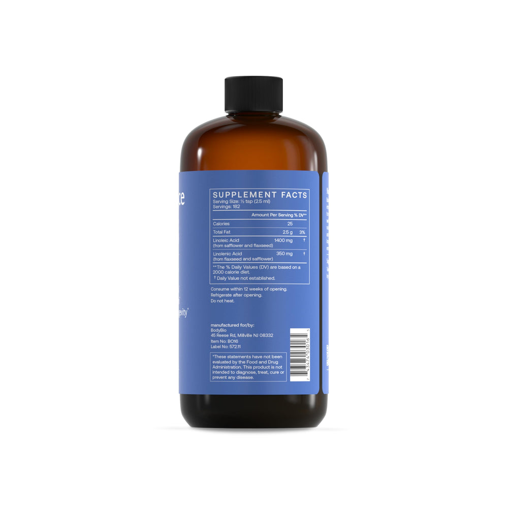 BodyBio Balance Oil pour illustrating easy daily use for mood and skin health