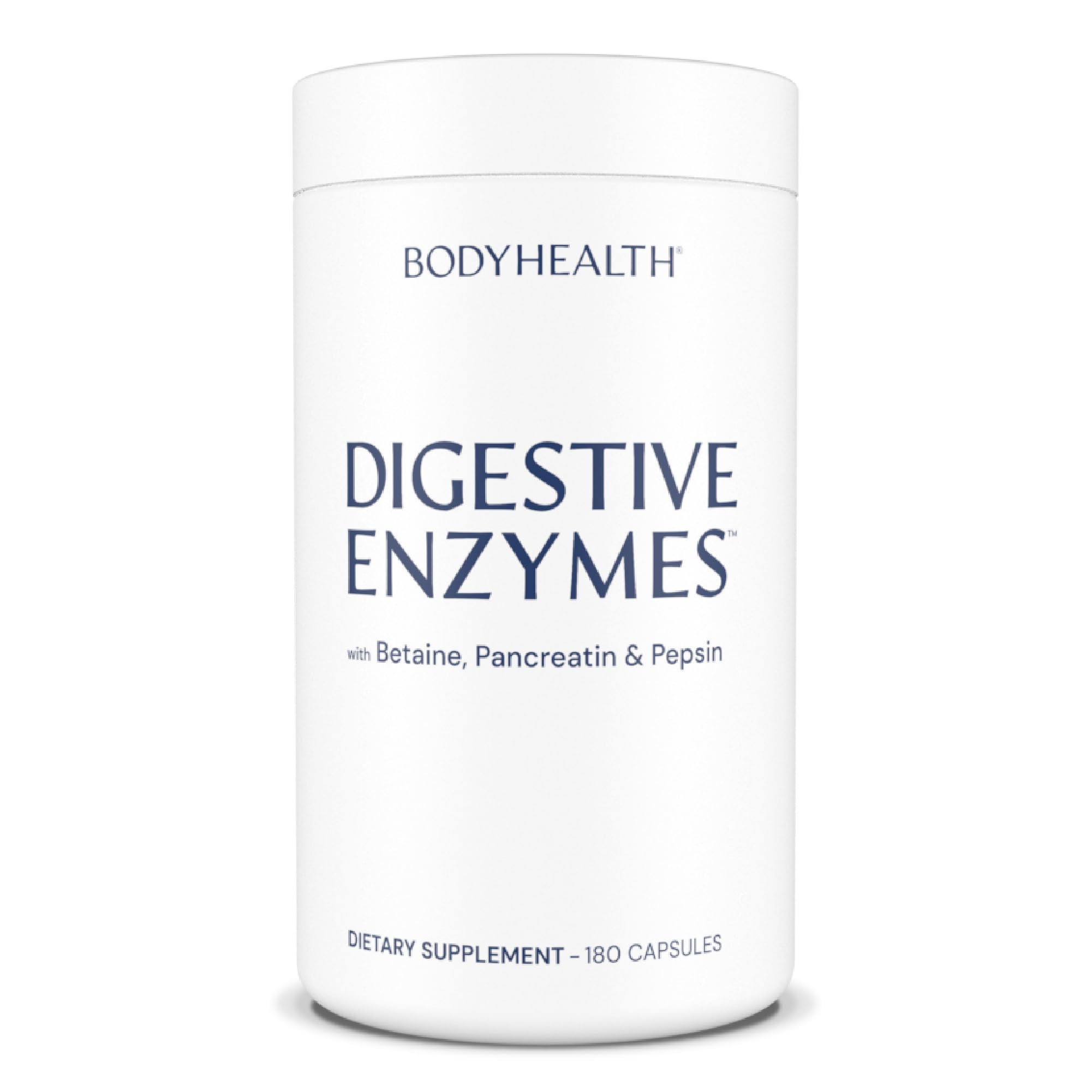 BodyHealth Digestive Enzymes 180 caps bottle supports comfortable digestion after meals