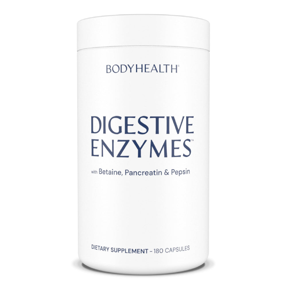 BodyHealth Digestive Enzymes 180 caps bottle supports comfortable digestion after meals