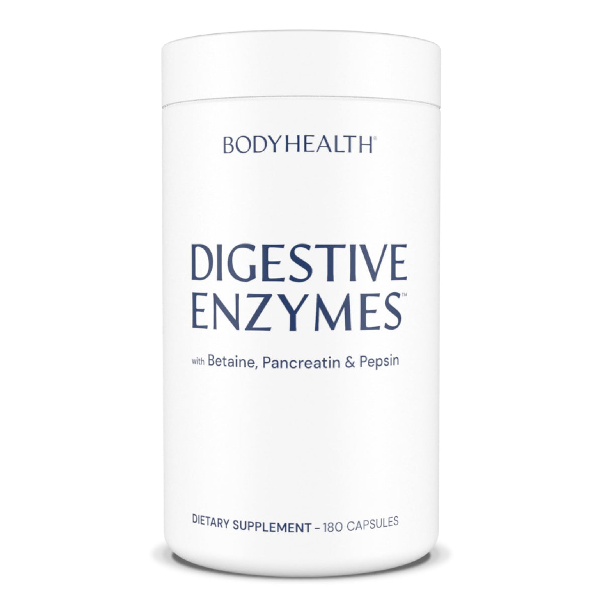 BodyHealth Digestive Enzymes 180 caps bottle supports comfortable digestion after meals