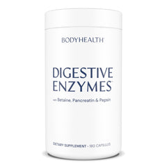 BodyHealth Digestive Enzymes 180 caps bottle supports comfortable digestion after meals