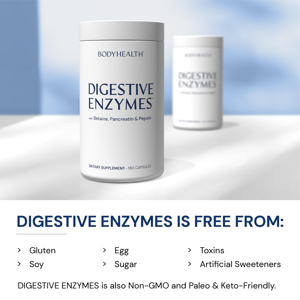 BodyHealth Digestive Enzymes premium packaging ready for everyday use