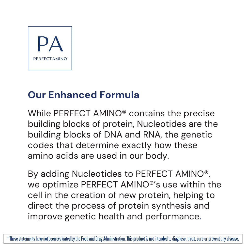 Close-up of PerfectAmino powder texture that dissolves easily