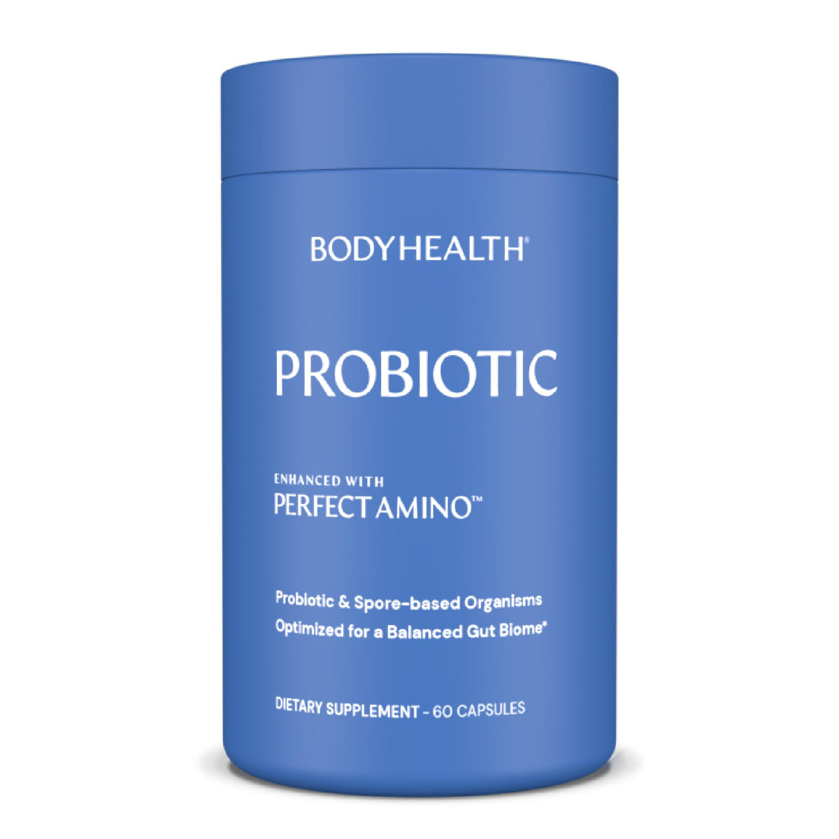 BodyHealth Probiotic PerfectAmino bottle for daily gut support