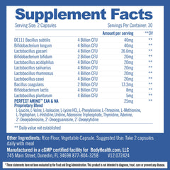 BodyHealth Probiotic PerfectAmino capsules ready for on-the-go digestion