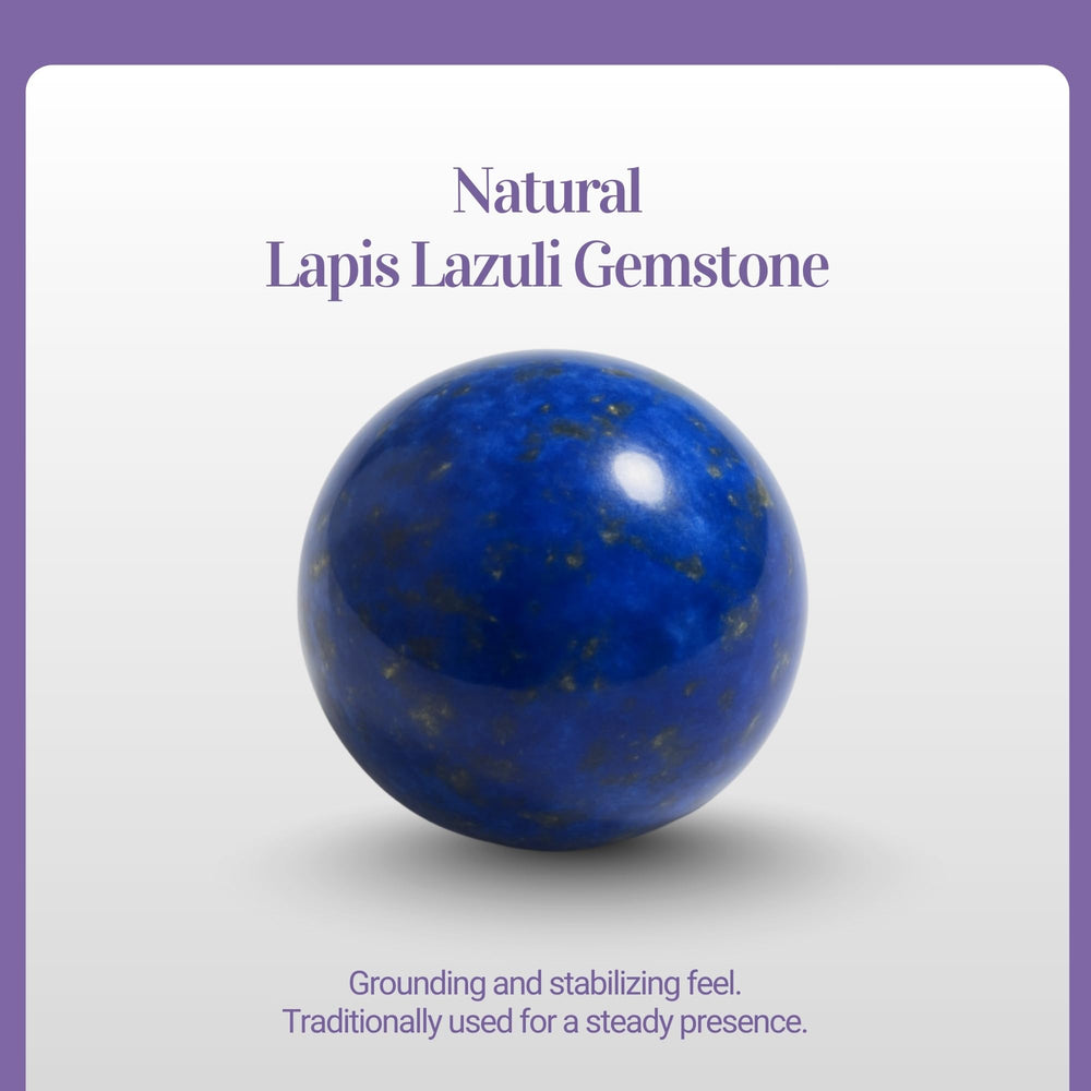BodyJ4You lavender roll-on on temple demonstrates quick relief scent.