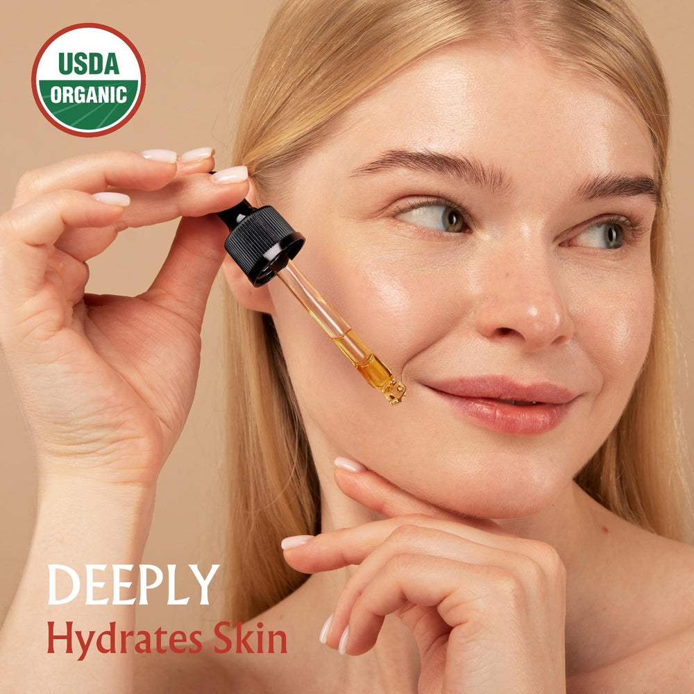 BodyJ4You Rosehip Oil Dropper Application provides precise skin and hair use.
