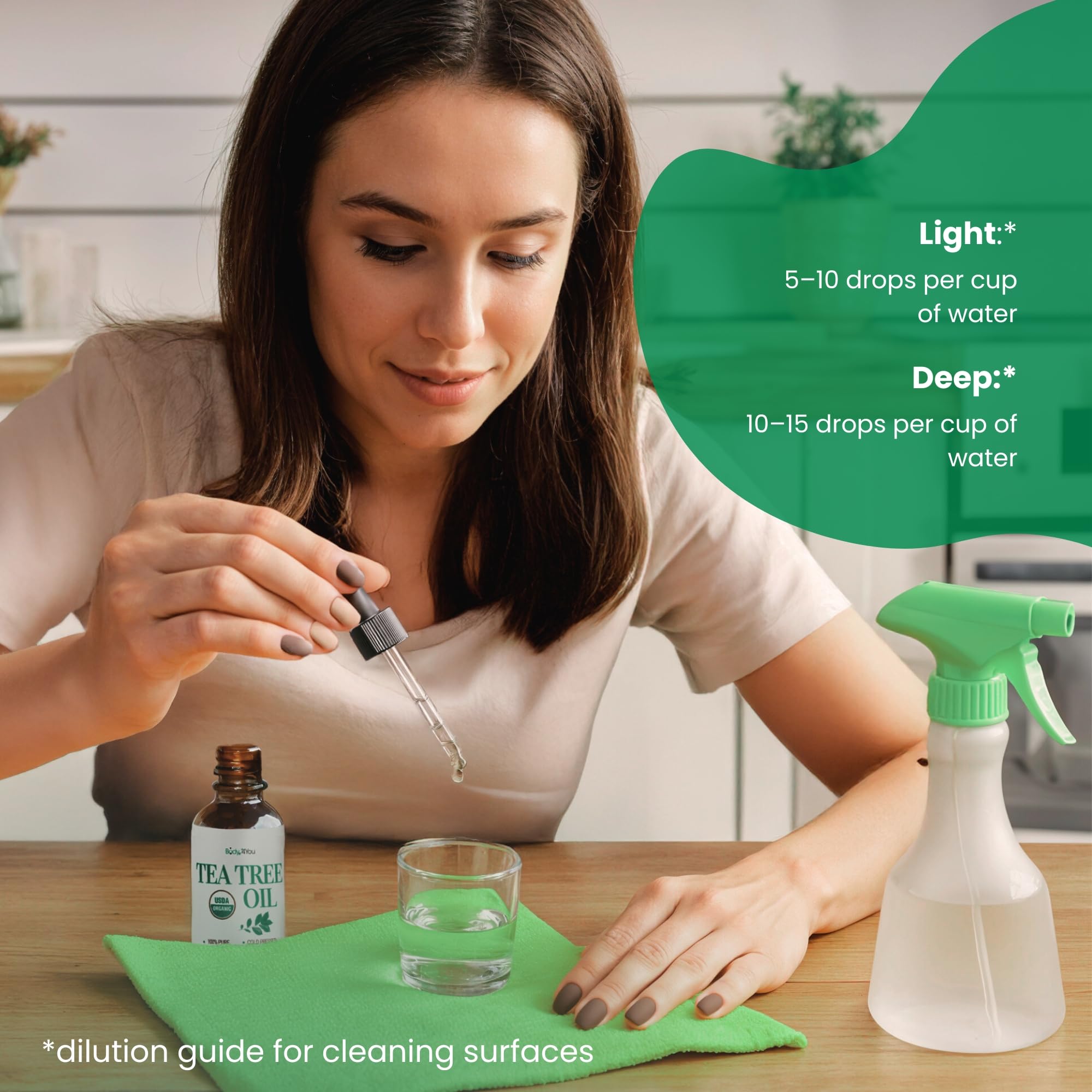 BodyJ4You Tea Tree Oil shampoo-mix for scalp refreshment and hair care.
