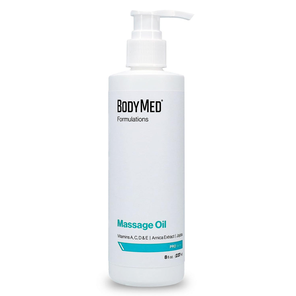 BodyMed Formulations massage oil bottle for smooth, fragrance-free sessions