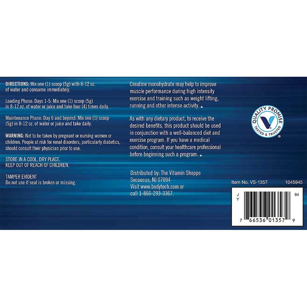 BODYTECH Creatine Monohydrate powder in glass shows versatile mix with beverages