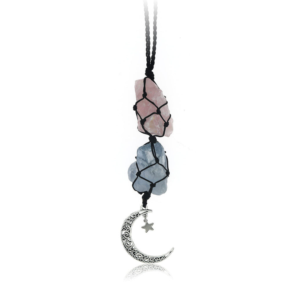 BOHO GARDEN hanging car charm with rose quartz for calm driving