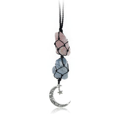BOHO GARDEN hanging car charm with rose quartz for calm driving