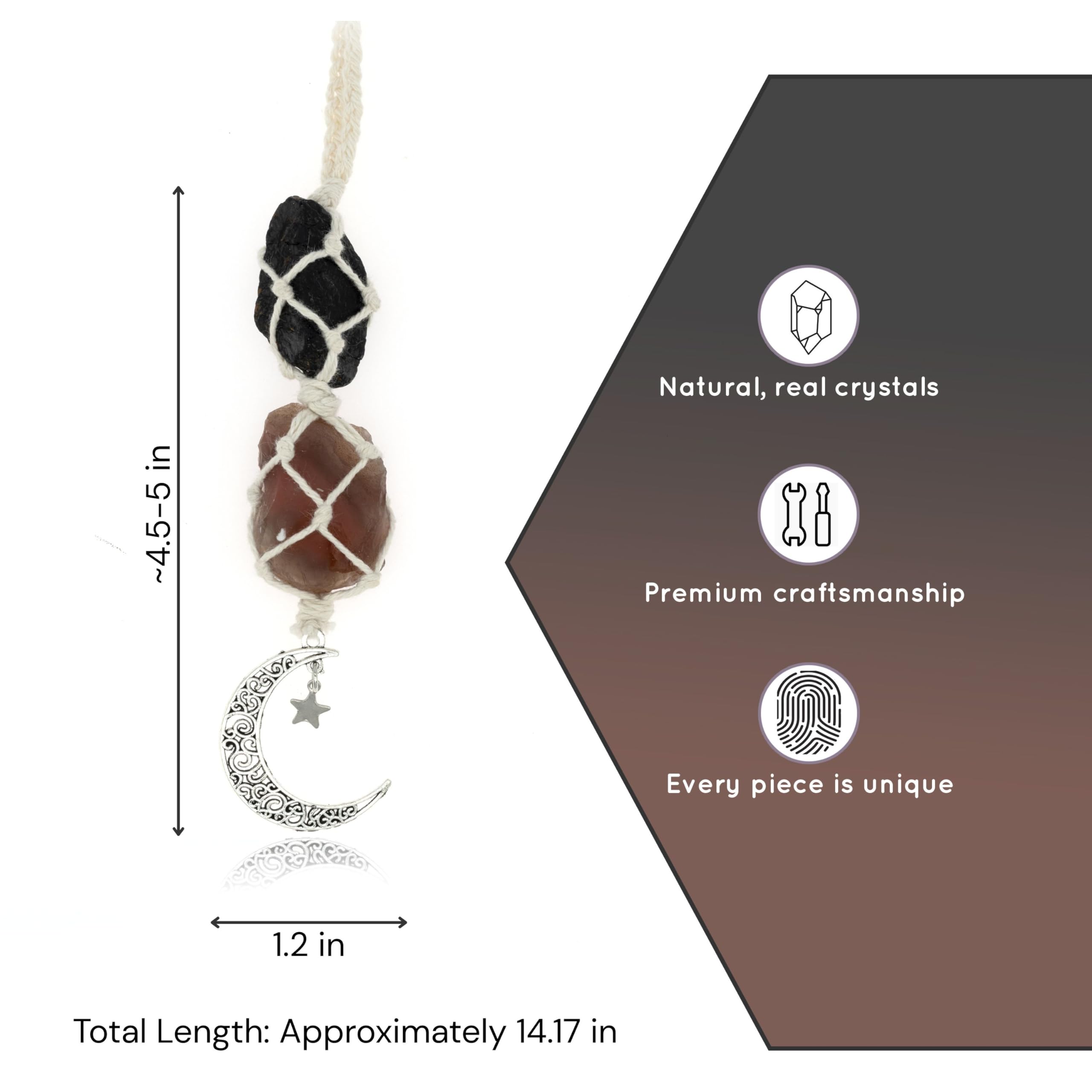 BOHO GARDEN moon pendant crystal accessory for home or office decor.
