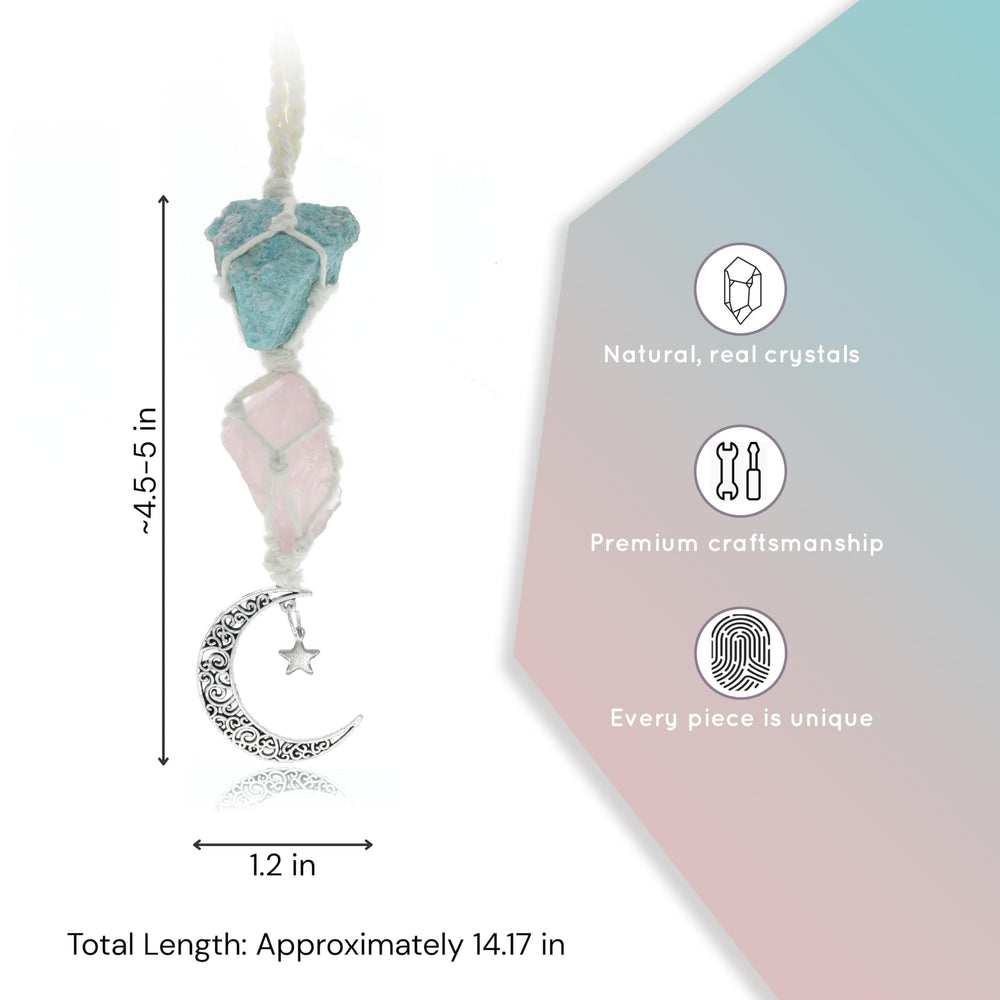 BOHO GARDEN rearview-mirror-crystal-charm supports focus and clarity while commuting.