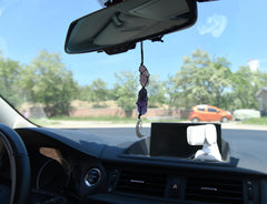 BOHO GARDEN Rearview mirror crystal decor emphasizes positive energy while driving