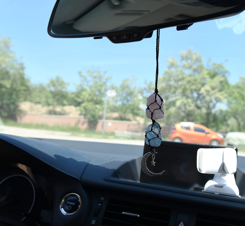 BOHO GARDEN rearview mirror crystal ornament for calm mood at home or office