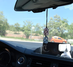 BOHO GARDEN rearview mirror crystal ornament for calm mood at home or office