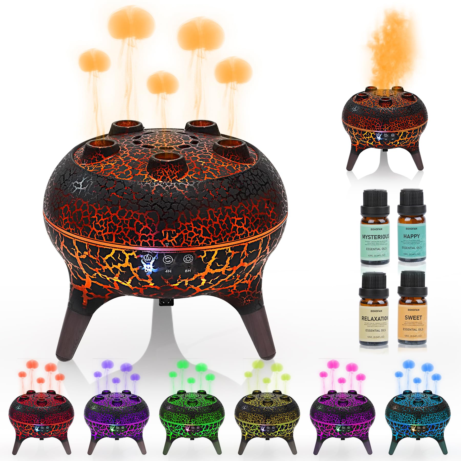 BOHOFAM diffuser 250ml capacity for long-lasting fragrance
