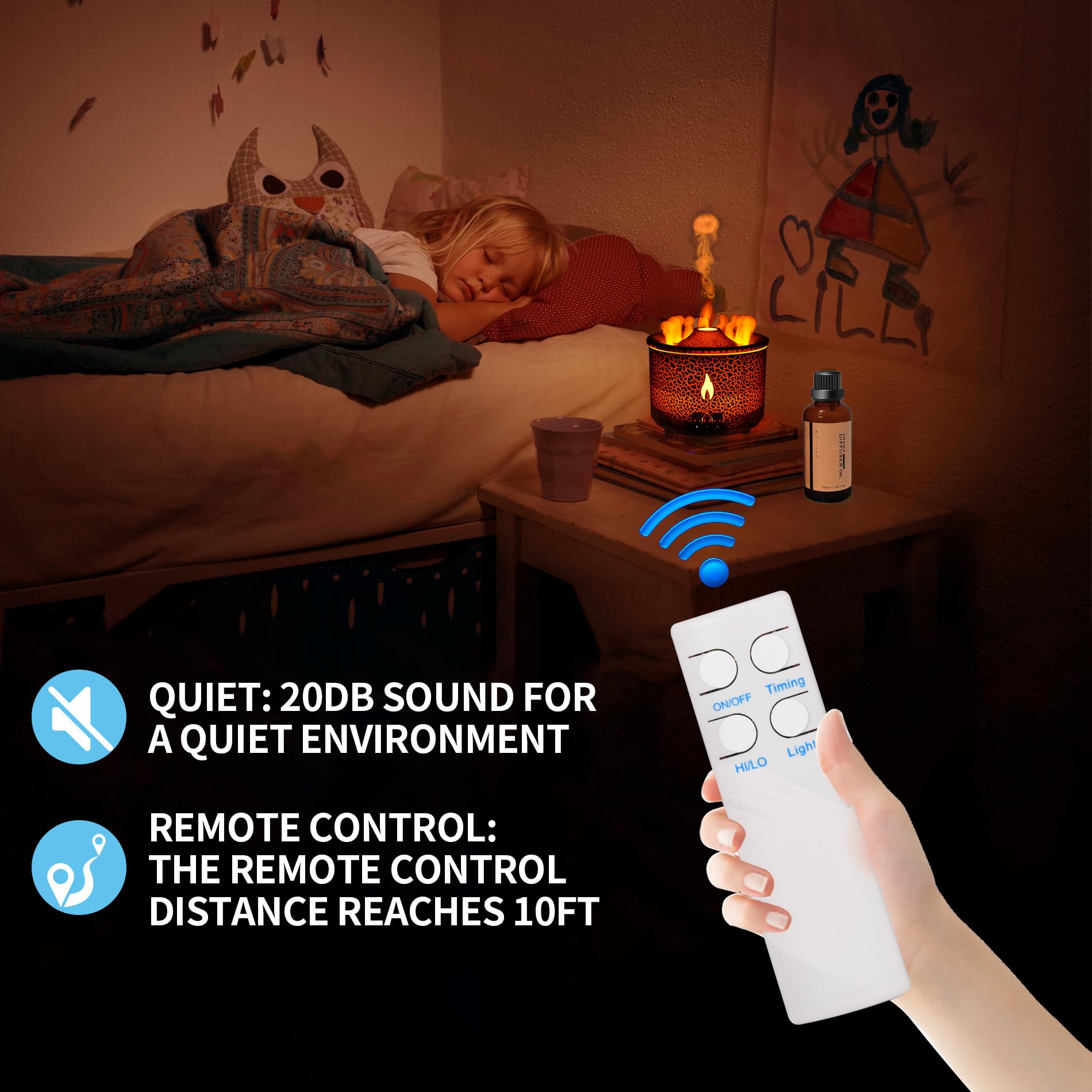BOHOFAM diffuser auto shutdown ensures safe, hands-off use.