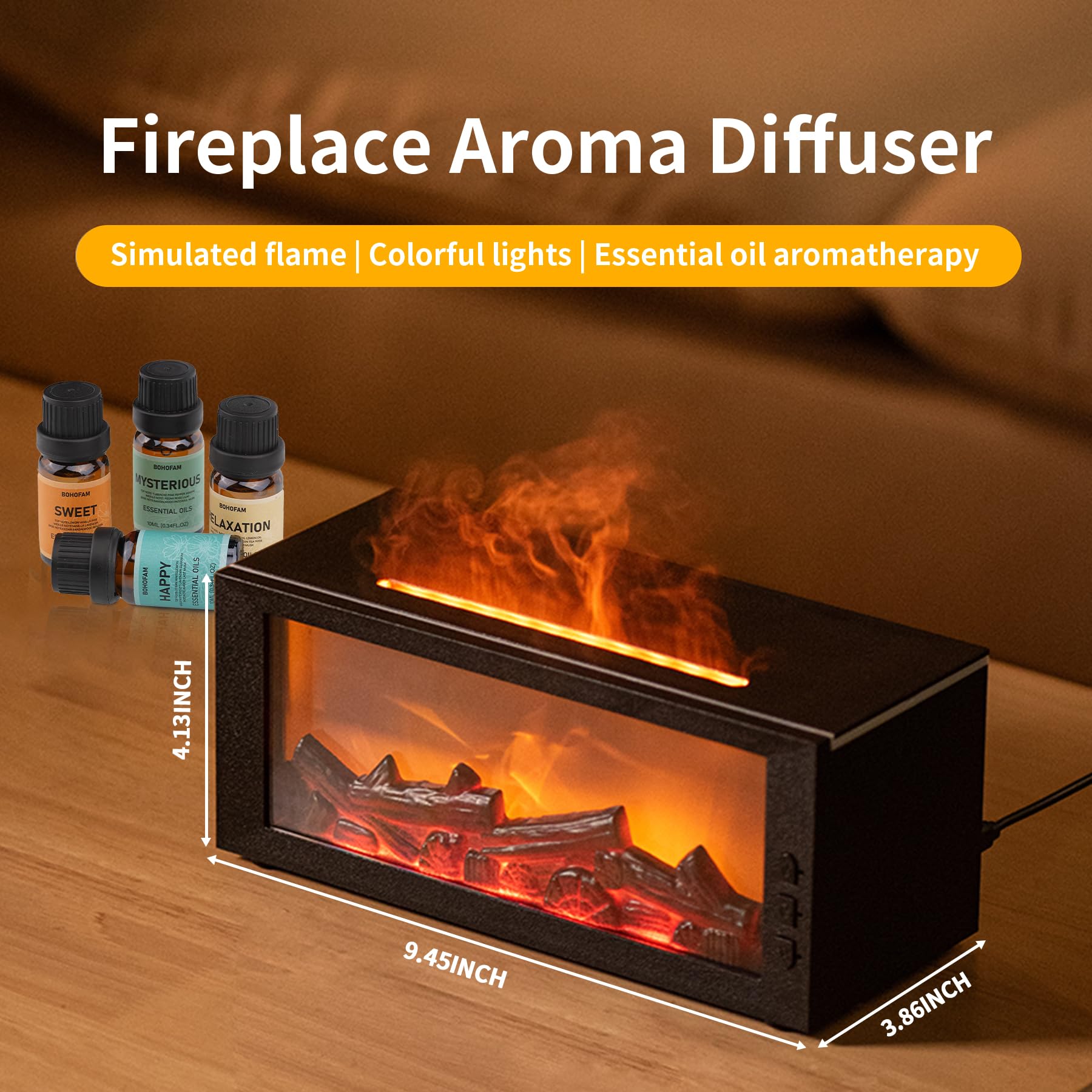 BOHOFAM diffuser runs quietly for bedrooms and focus areas