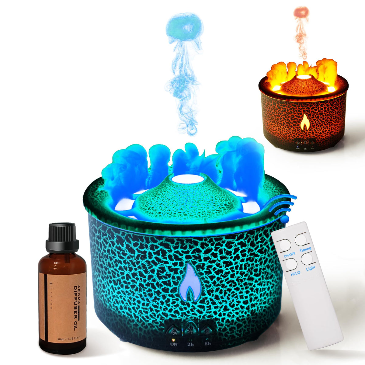 BOHOFAM diffuser volcano mode delivers eruptive aroma for dramatic ambiance.