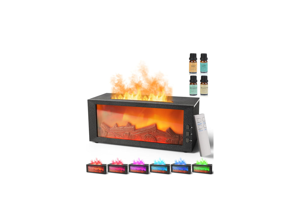 BOHOFAM fireplace diffuser flame effect adds warm ambiance to living spaces