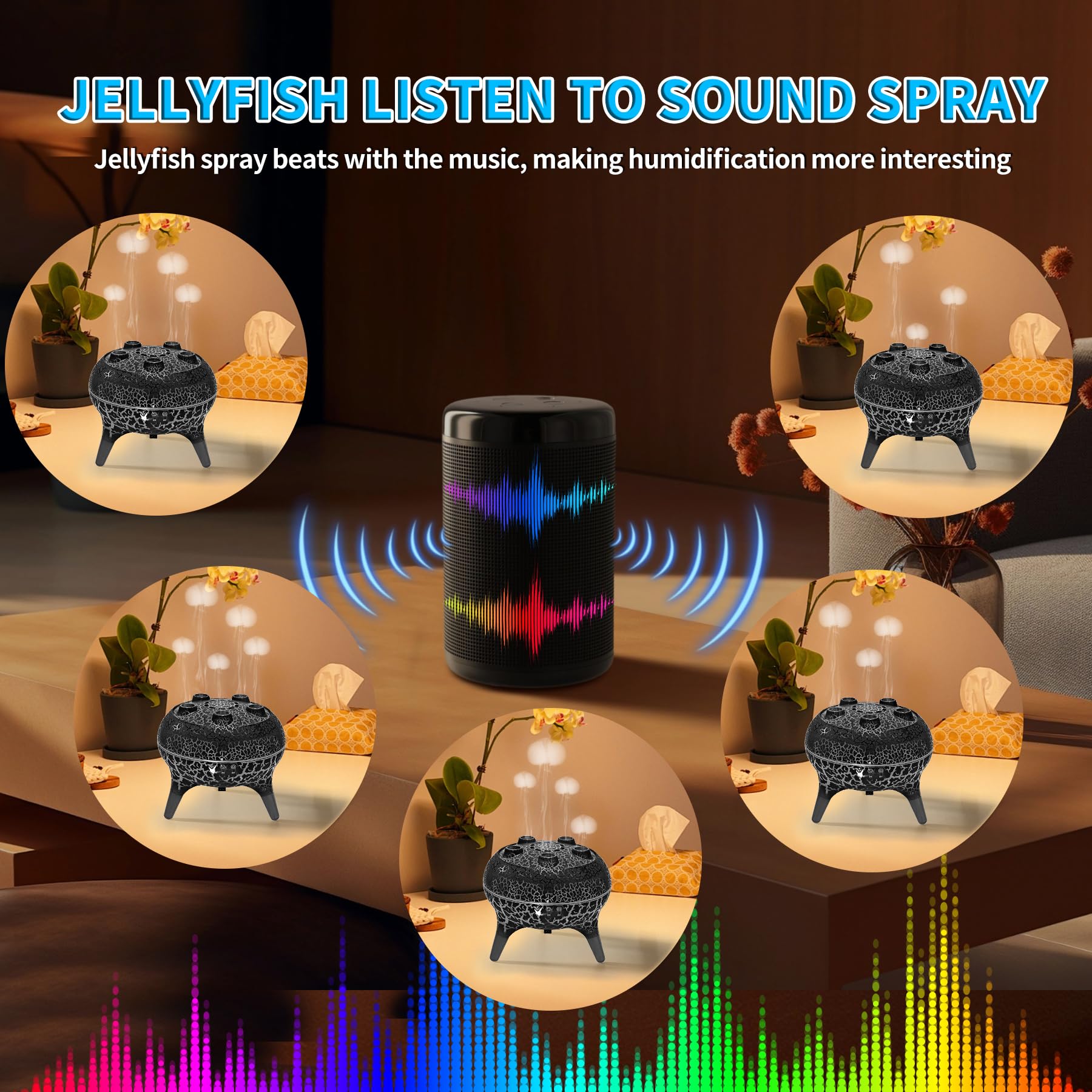 Jellyfish mist dancing from BOHOFAM diffuser