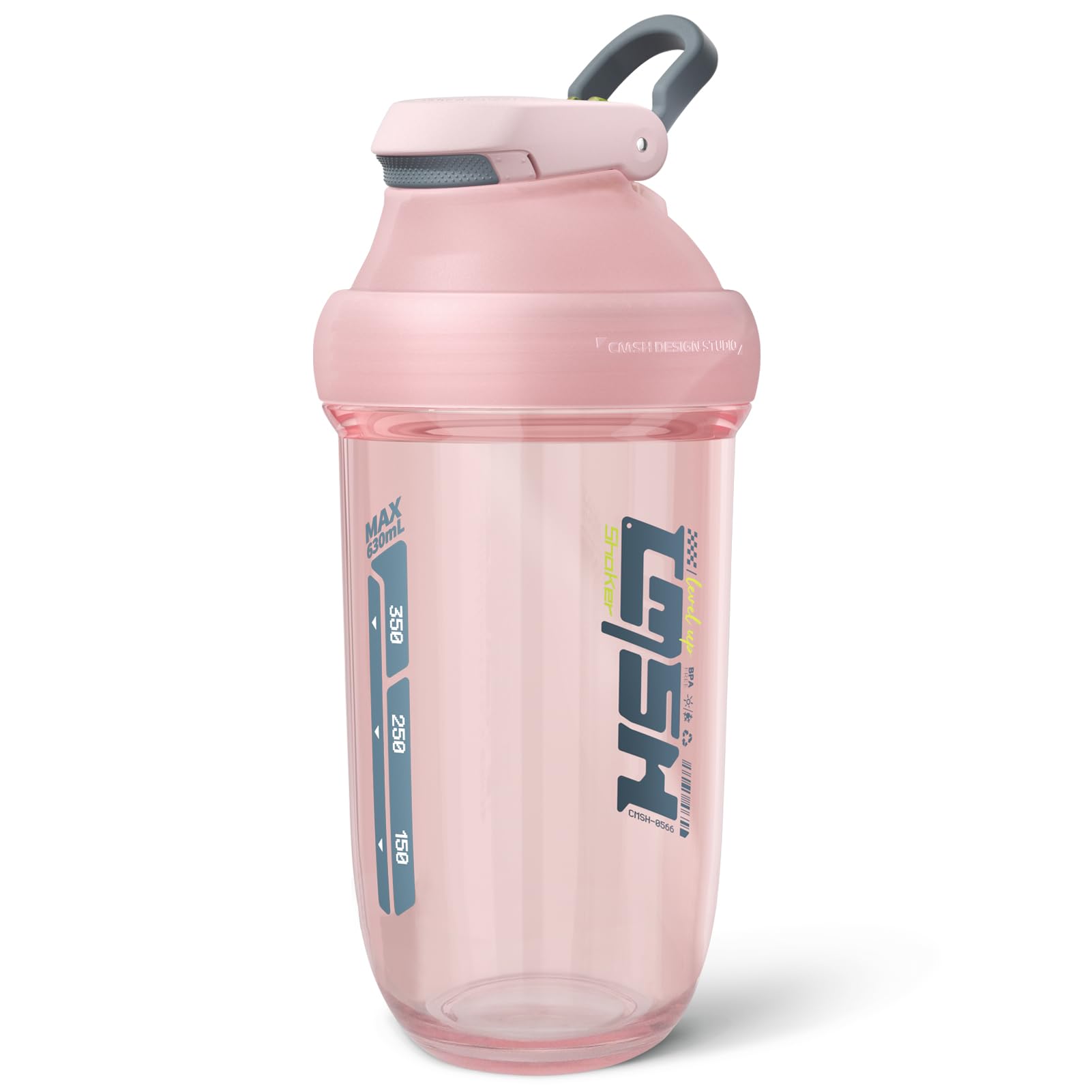 boieioe 21oz protein shaker bottle with pink color for smooth blends on the go