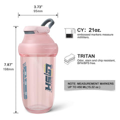 boieioe-pink shaker with built-in mixing ball for ultra-smooth shakes