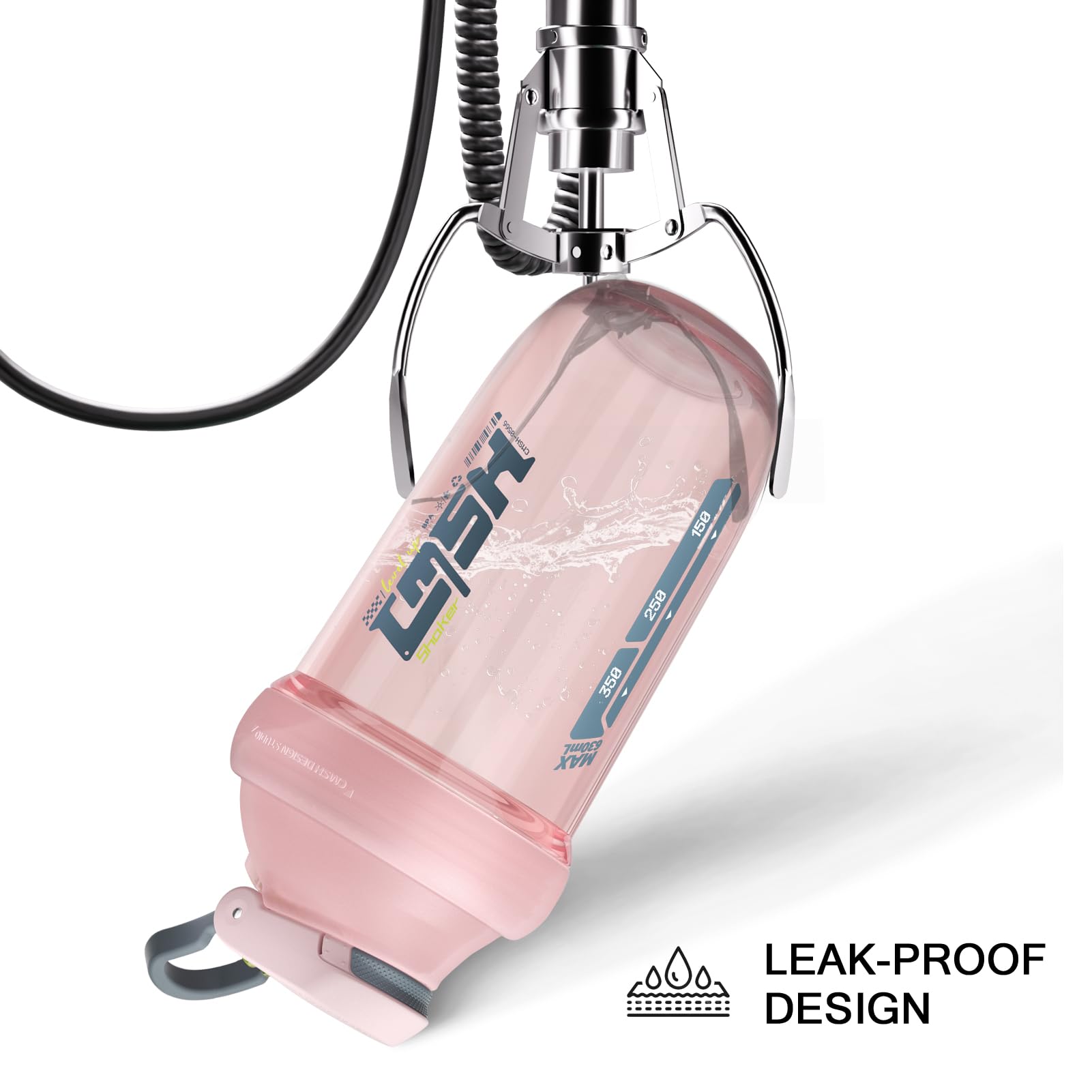 boieioe-pink shaker with overnight oats compatibility for prep