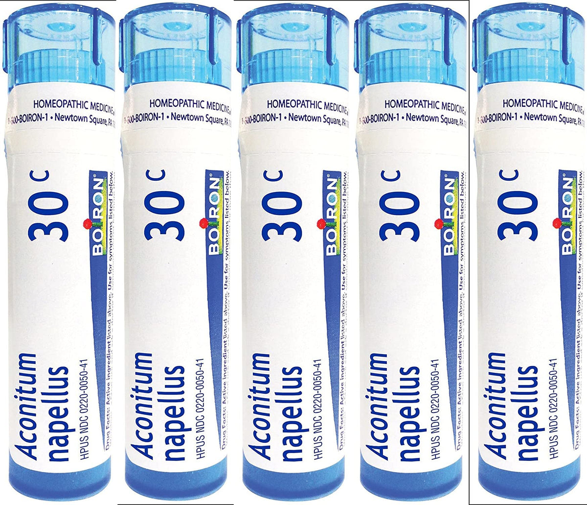 Boiron Aconitum Napellus 30C bottle for gentle fever support
