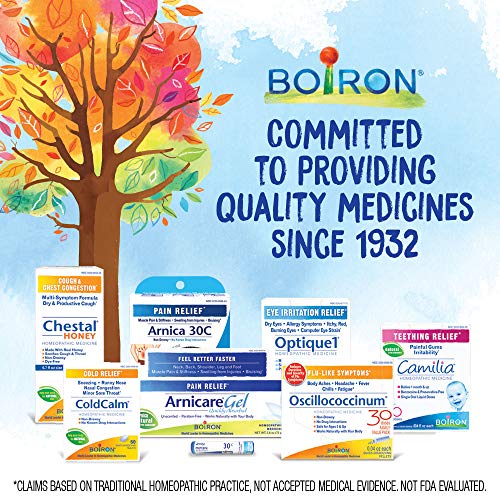 In-store display of Boiron Ambrosia packaging for hay fever season.
