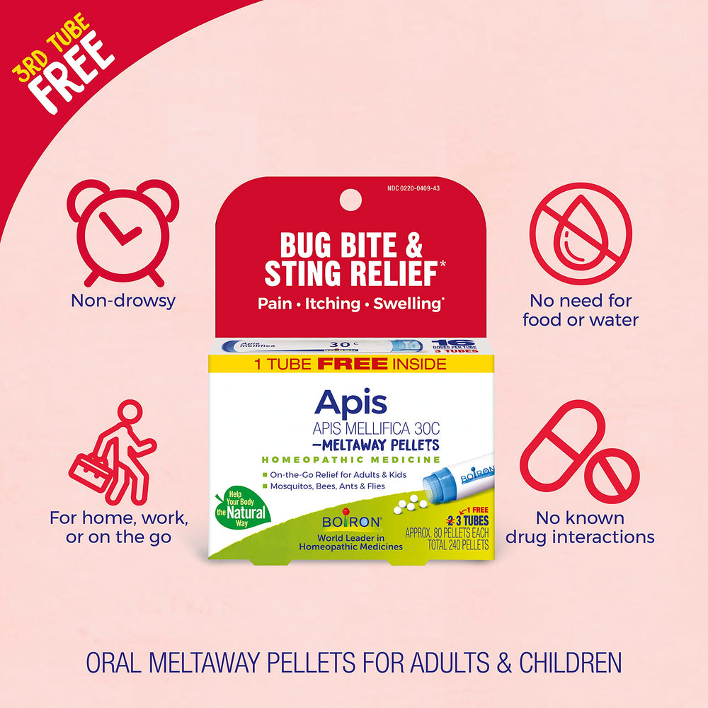 Boiron Apis Mellifica 30C bonus pack tubes with 48 doses