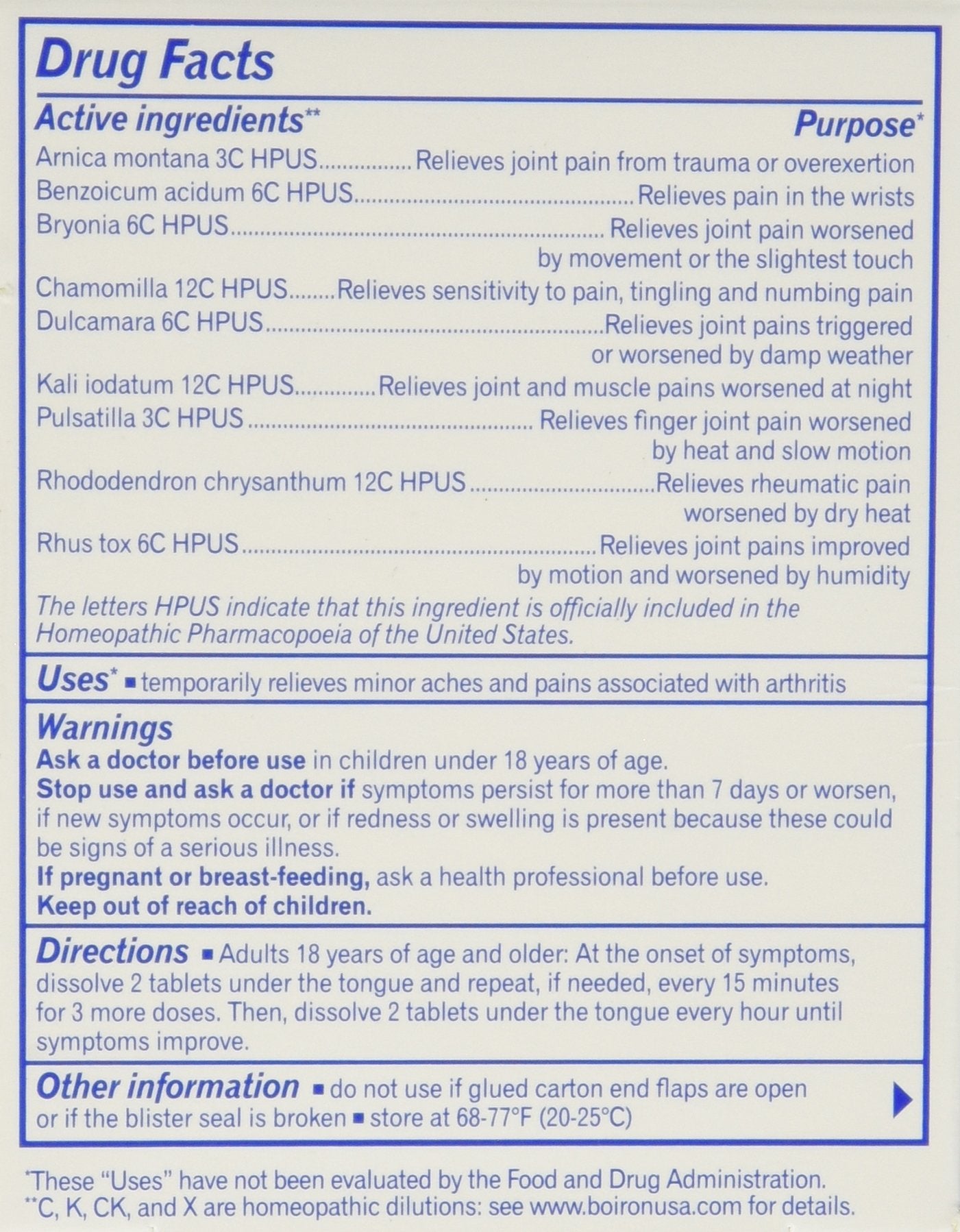 Boiron Arnicare Arthritis tablets dissolving on tongue for easy intake
