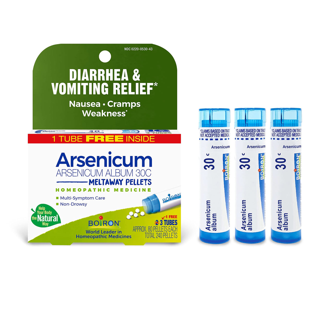 Boiron Arsenicum Album 30C pellets dissolve under the tongue for discreet relief