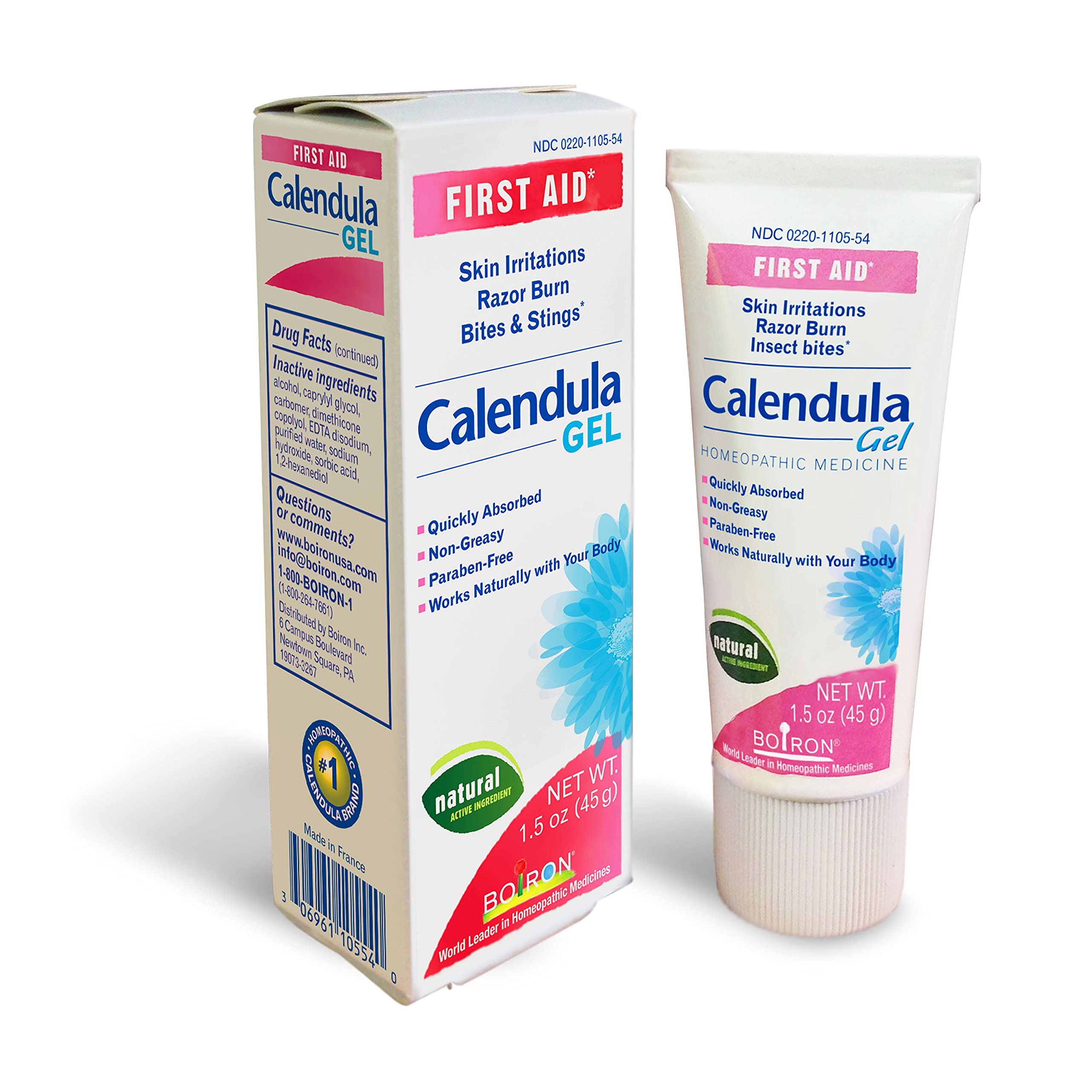 Boiron Calendula Gel pack of 2 front view for skin comfort