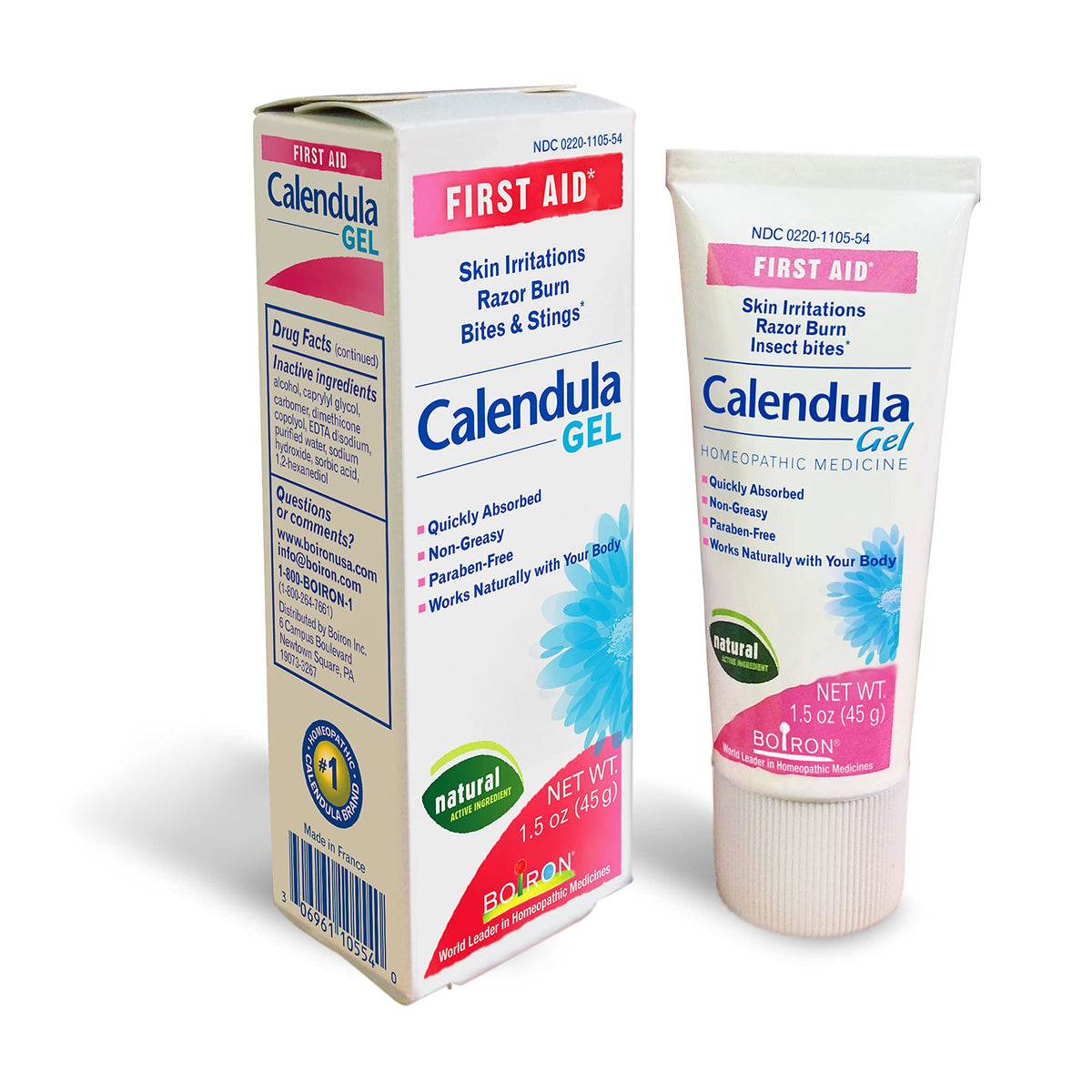 Boiron Calendula Gel pack of 2 front view for skin comfort