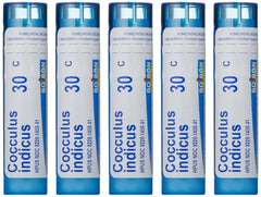 Boiron Cocculus Indicus 30C packaging supports travel-friendly motion relief.
