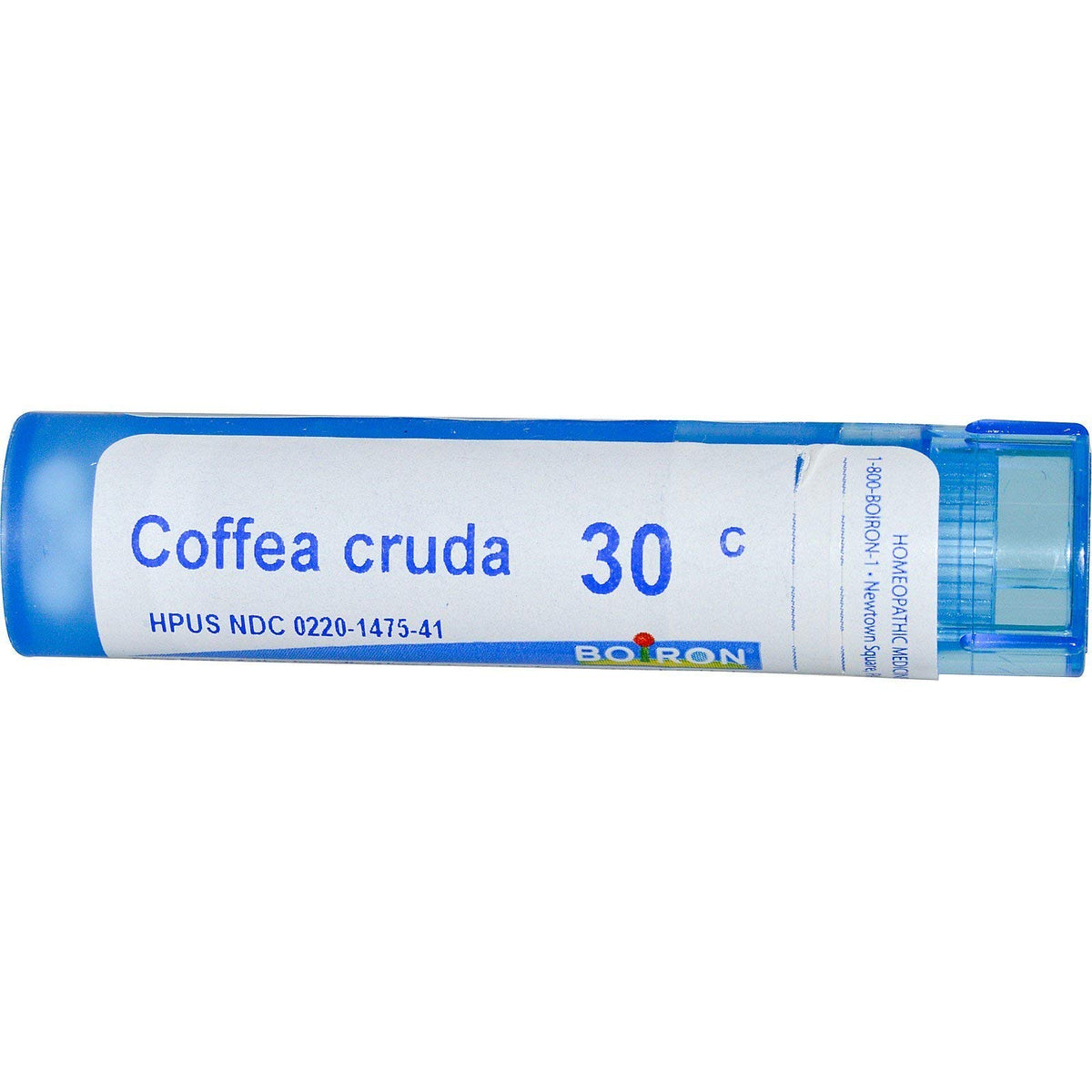 Boiron Coffea Cruda 30C pellets bottle with 80 pellets for gentle focus support