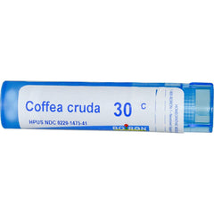 Boiron Coffea Cruda 30C pellets bottle with 80 pellets for gentle focus support