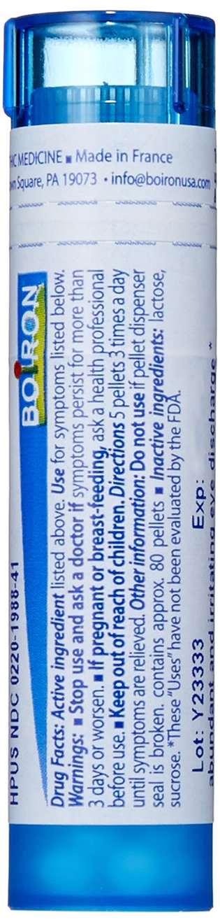 Boiron Euphrasia 30C pellets dissolving quickly for convenient rapid use.