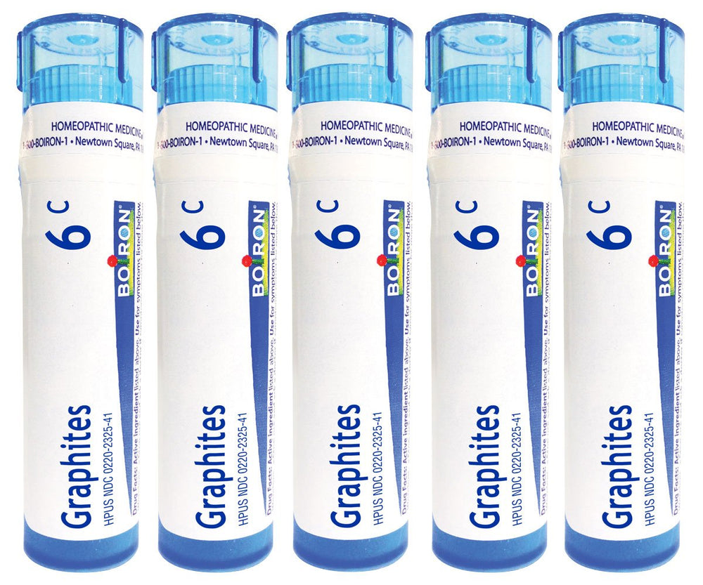 Boiron Graphites 6C pellets in a tube for scar support and non-drowsy use.