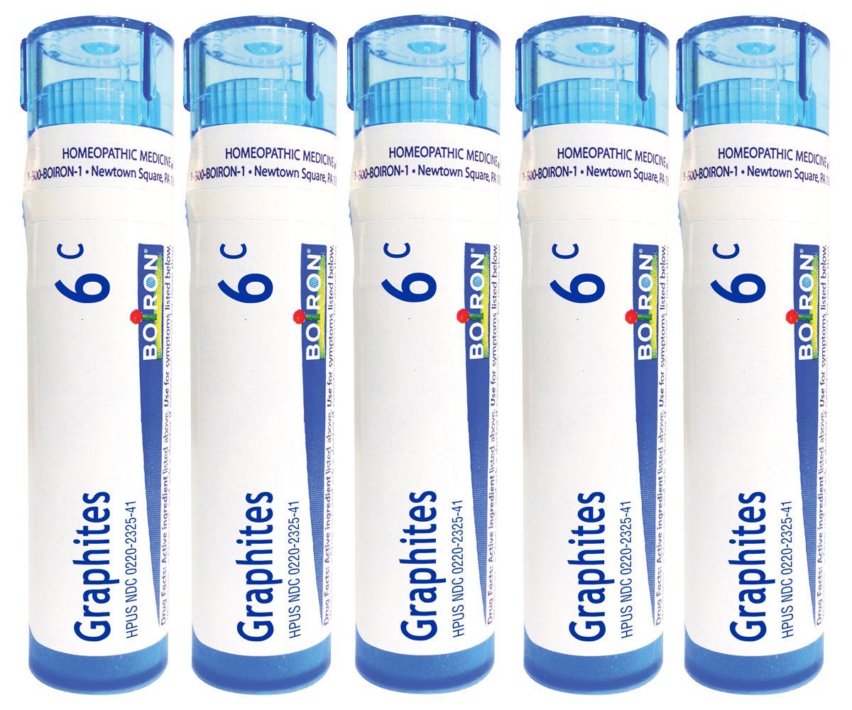Boiron Graphites 6C pellets in a tube for scar support and non-drowsy use.