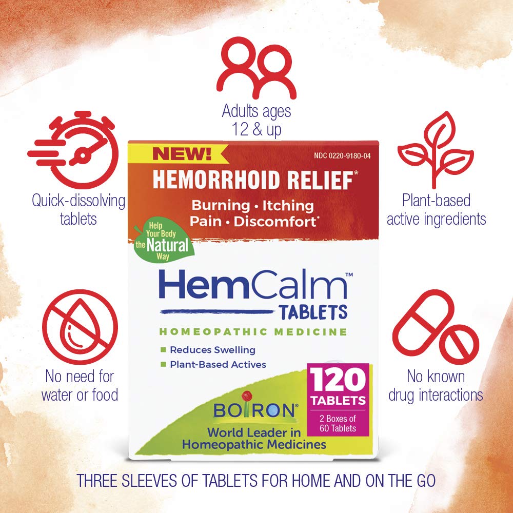 Boiron HemCalm blister pack protects tablets and keeps dispensing discreet.