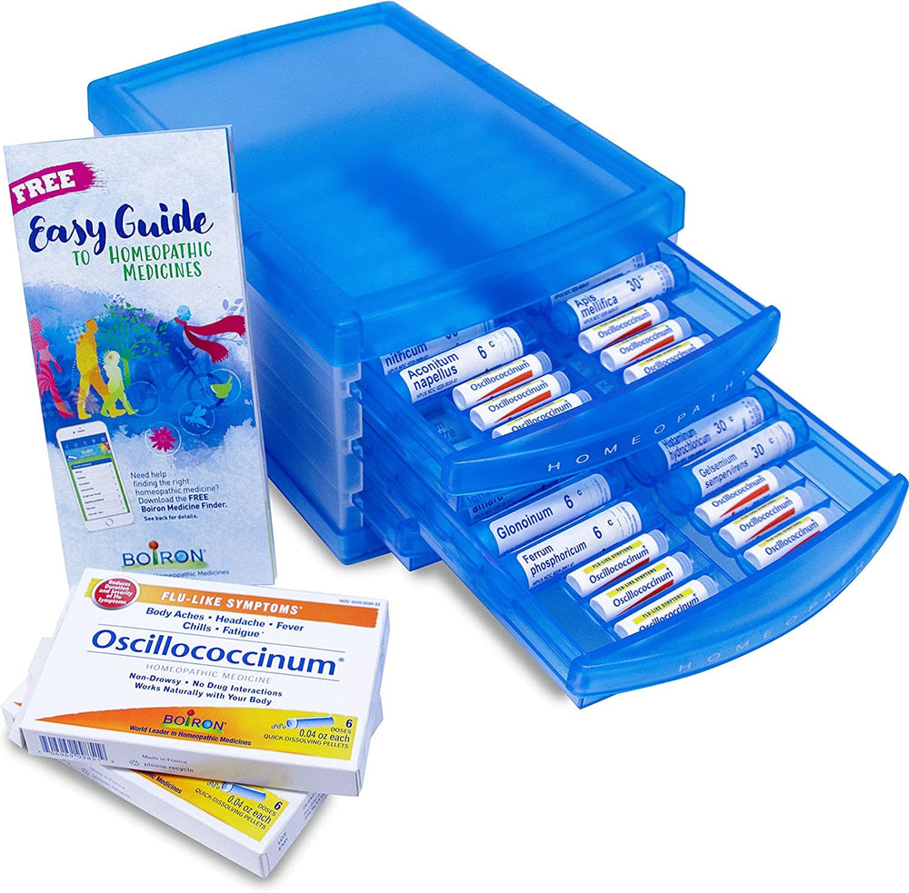 Boiron Homeo Family Kit case cover showing tidy storage at home.